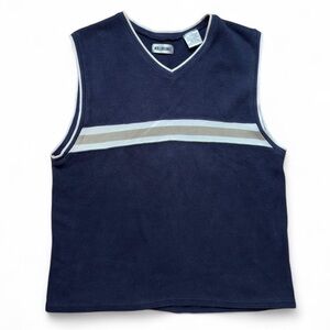 J Riggings Sportswear Vintage Grandpa Sweater Vest Size Large Golf Vibe Striped